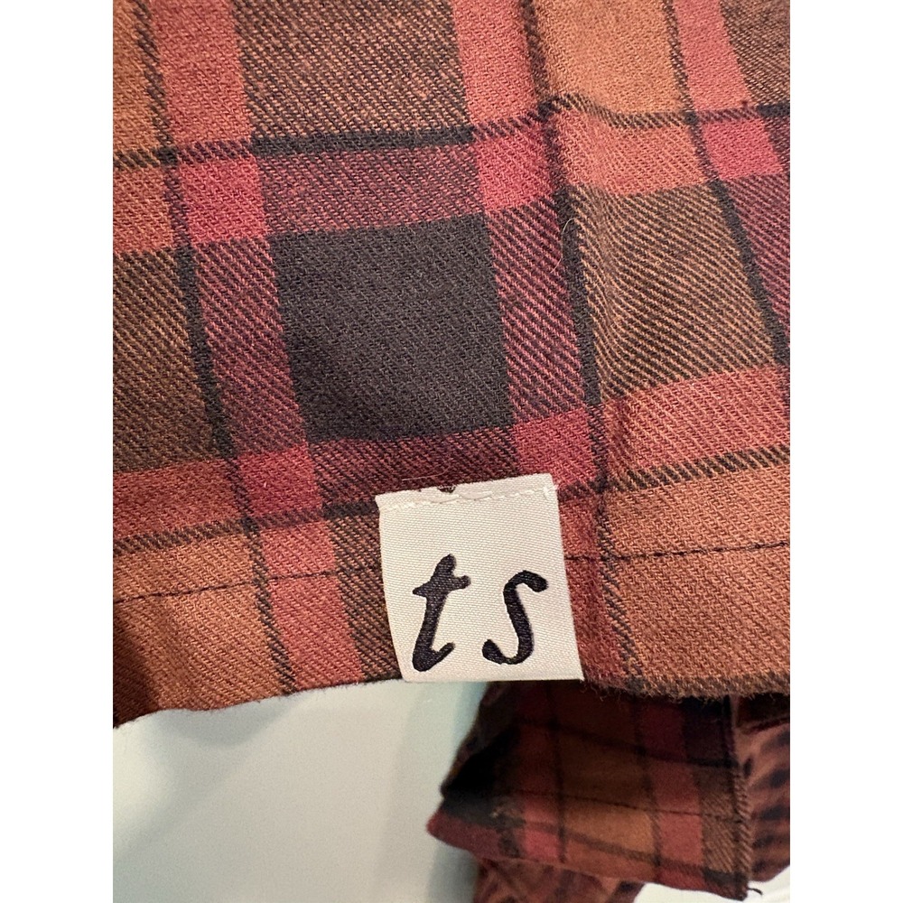 Taylor Swift Evermore Album Plaid Flannel Pajama Set Women Sz L Cotton Lounge - Picture 6 of 11